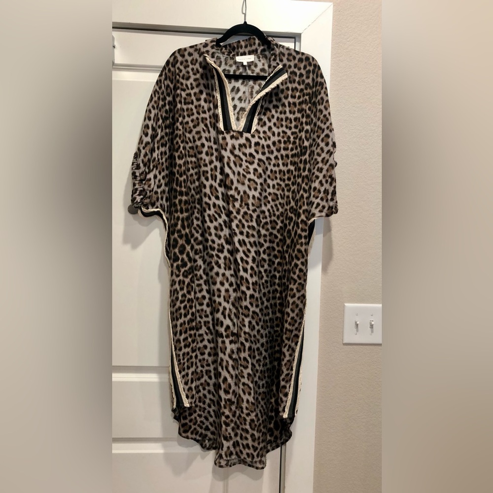 entro Leopard Print Maxi Dress - Brown & Black